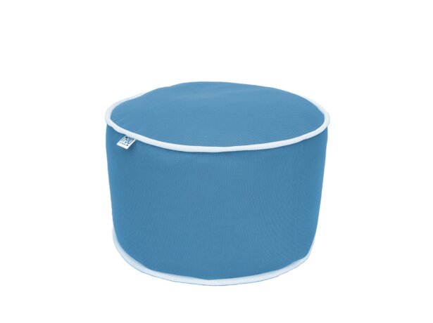 Pouf extérieur MOJO POUF-POUF Turquoise / Blanc